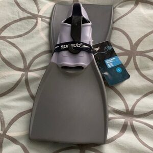 Speedo NWT Gray Swim Fins